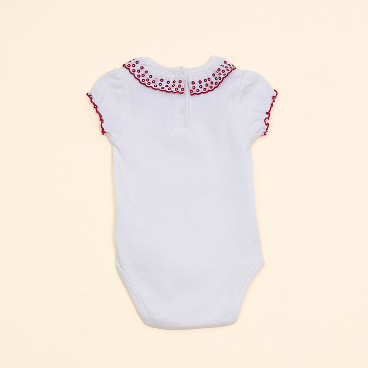 Body Color Crema Con Detalles Rojos Bebé Niña para Bebé Niña
