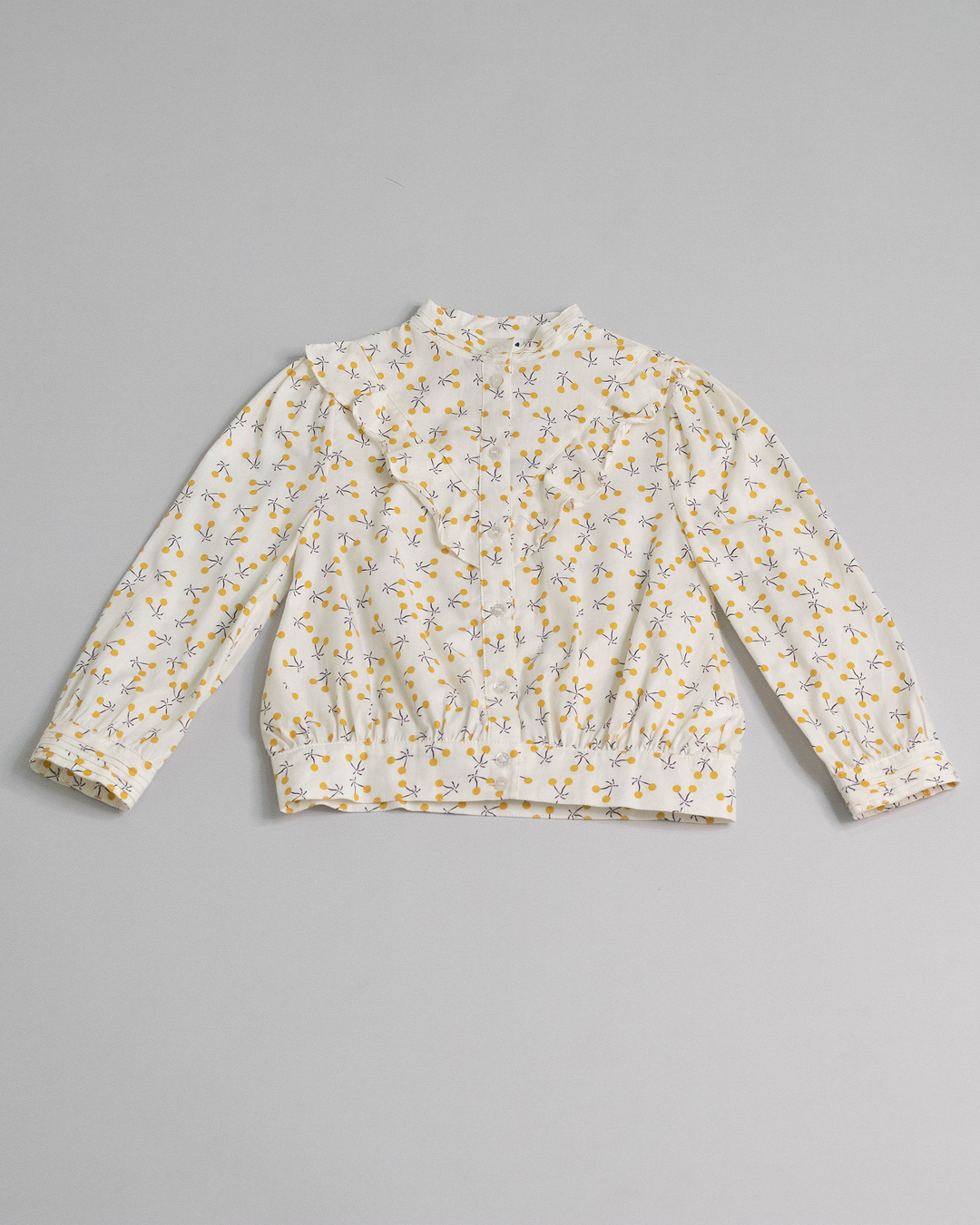 Blusa de flannel con estampado de cerezas