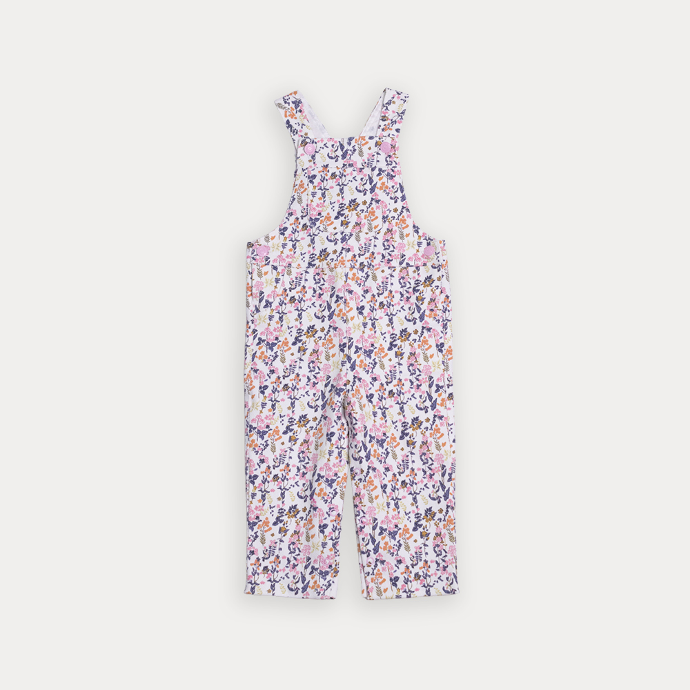 Braga Larga De Twill Con Estampado De Flores Multicolor Para Bebe Niña