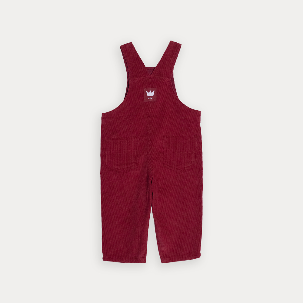 Braga De Corduroy Vinotinto Larga Para Bebe Niño