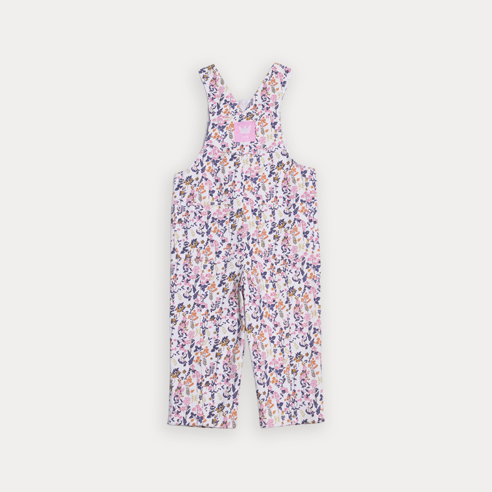 Braga Larga De Twill Con Estampado De Flores Multicolor Para Bebe Niña