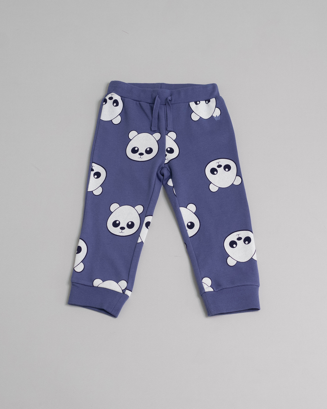 Pantalón de algodón con estampado de pandas y ajustador