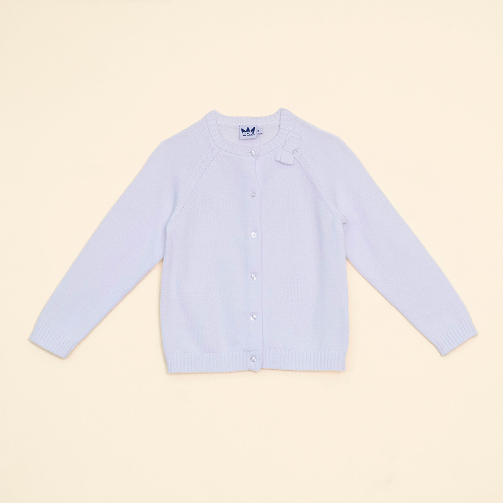 Cardigan Blanco con Lazo para Niña