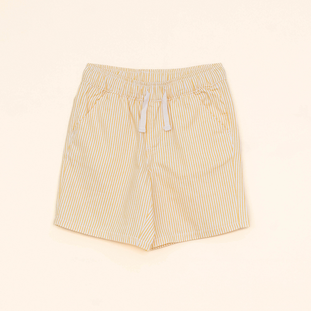 Short de Rayas Blancas y Amarillas para Niño