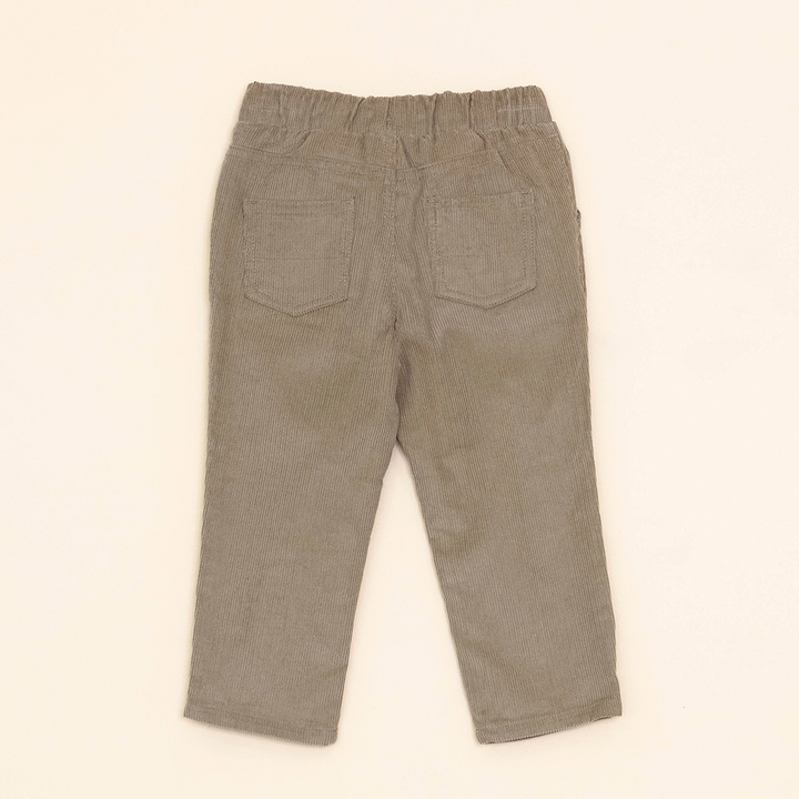 Pantalón Caqui de Corduroy con elástico y Cordones para Bebé Niño