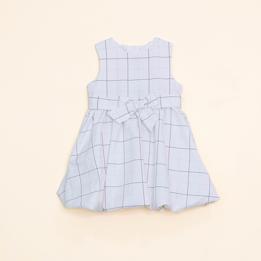 Vestido Bomba De Cadros Para Bebé Niña