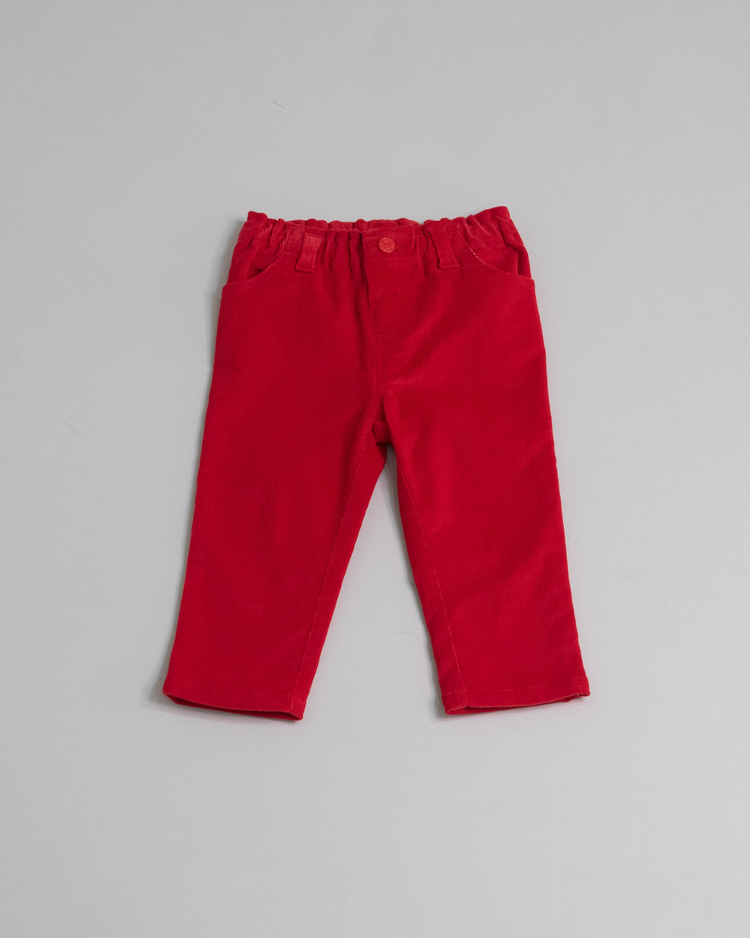 Pantalón rojo de corduroy con elástico