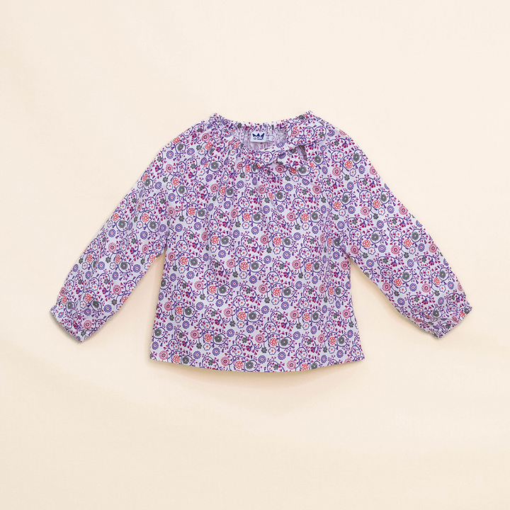 Blusa Multicolor  De Flores Para Niña