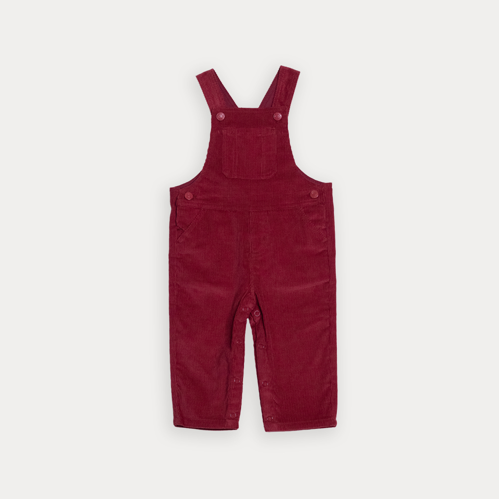 Braga De Corduroy Vinotinto Larga Para Bebe Niño