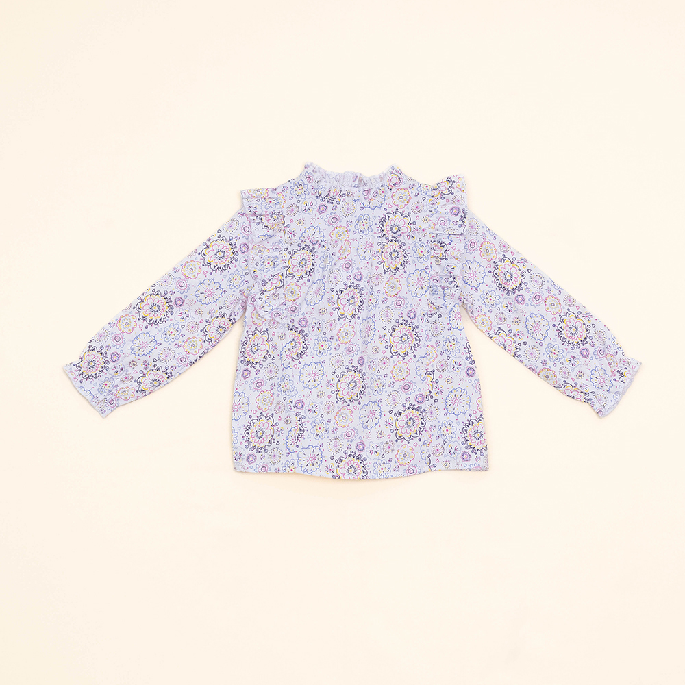 Blusa Manga Larga con Estampado Multicolor para Bebé Niña
