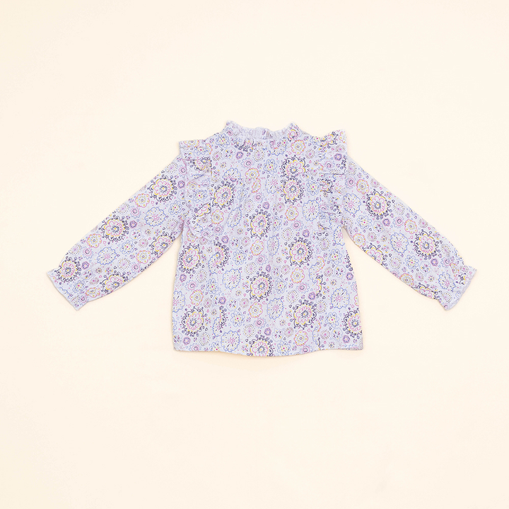 Blusa Manga Larga con Estampado Multicolor para Bebé Niña