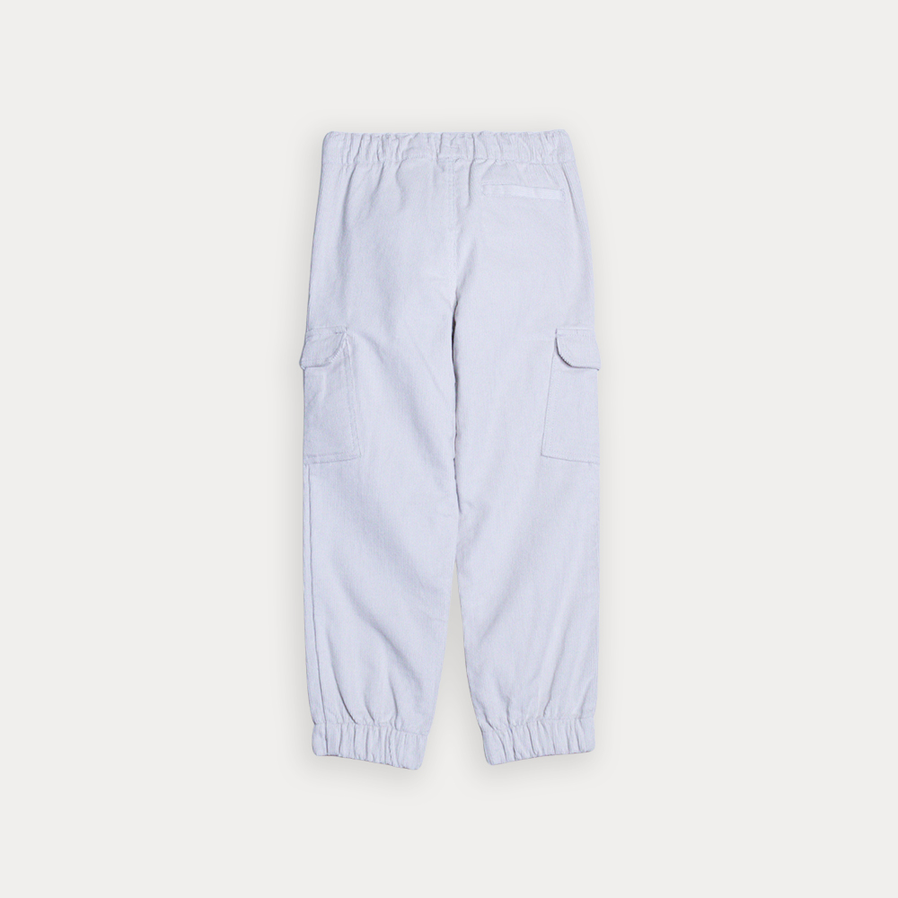 Pantalón Cargo De Corduroy Arena Con Elástico En La Cintua Para Niño