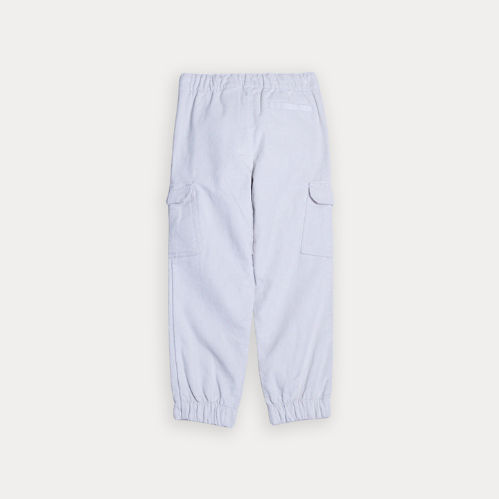 Pantalón Cargo De Corduroy Arena Con Elástico En La Cintua Para Niño