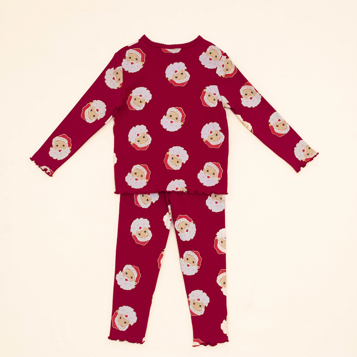 Pijama Navideña De Santa Claus Para Niña
