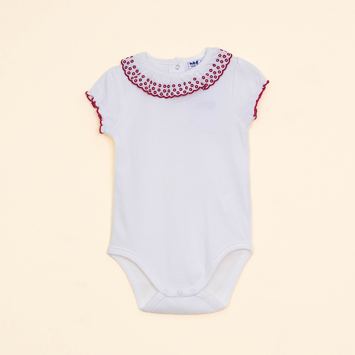 Body Color Crema Con Detalles Rojos Bebé Niña para Bebé Niña