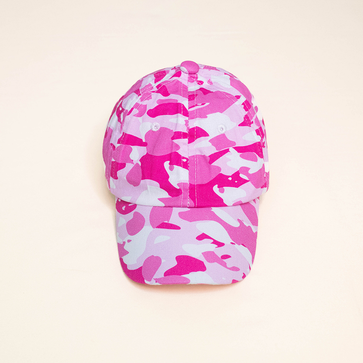 Gorra con Estampado Rosado de Camuflaje para Niña