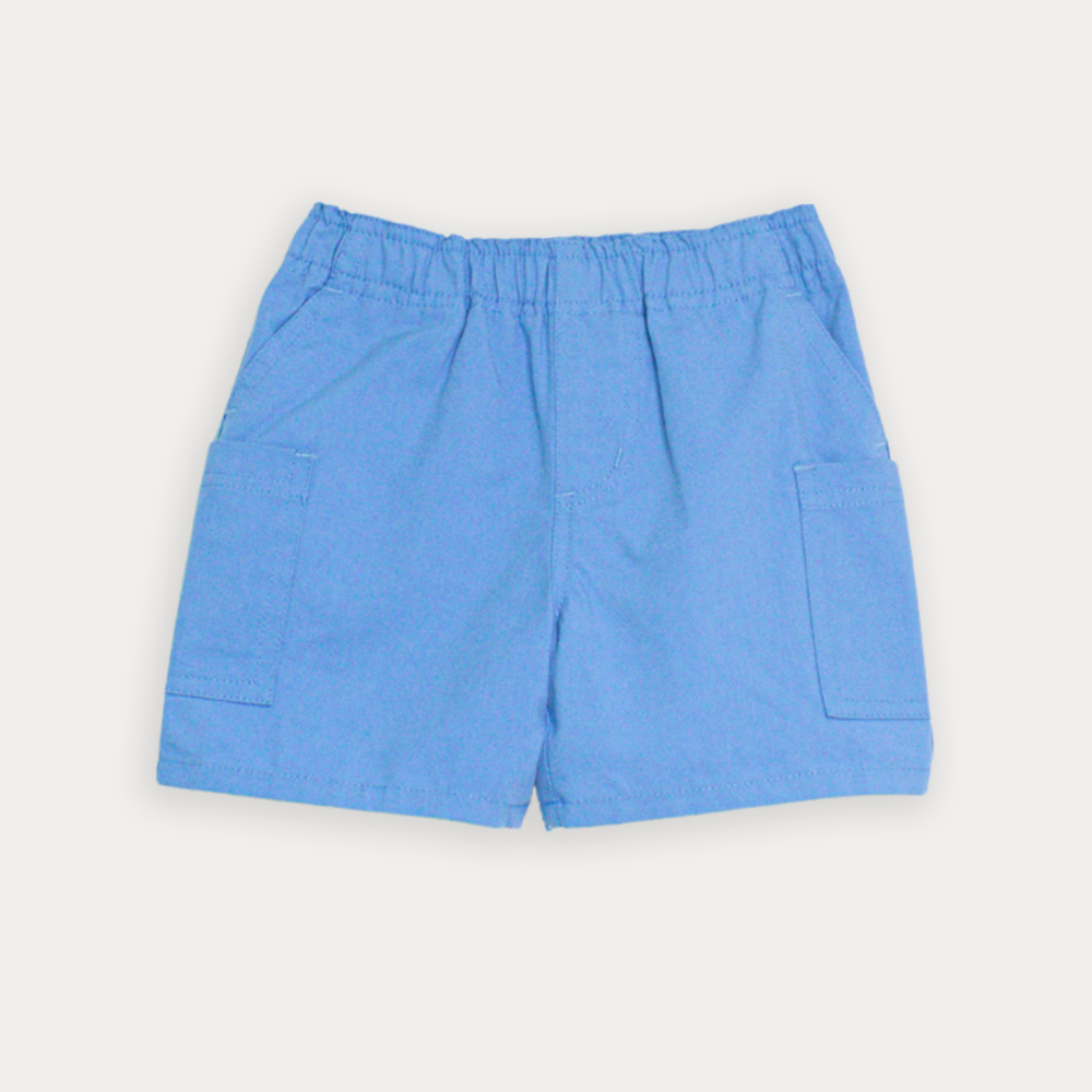Short De Twill Ligero Azul Para Bebe Niño