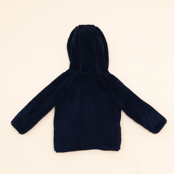 Suéter Azul de Felpa con Bordado de Rayo para Bebé Niño