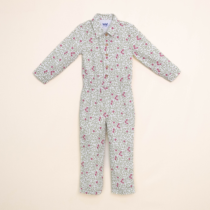 Jumper de Corduroy, Manga Larga, con Estampado Verde para Niña