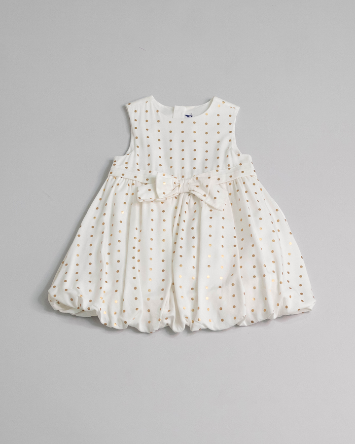 Vestido de viscosa con puntos dorados