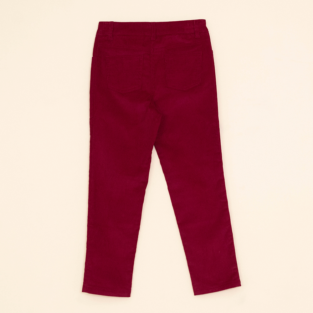 Pantalón Rojo Corduroy Para Niño