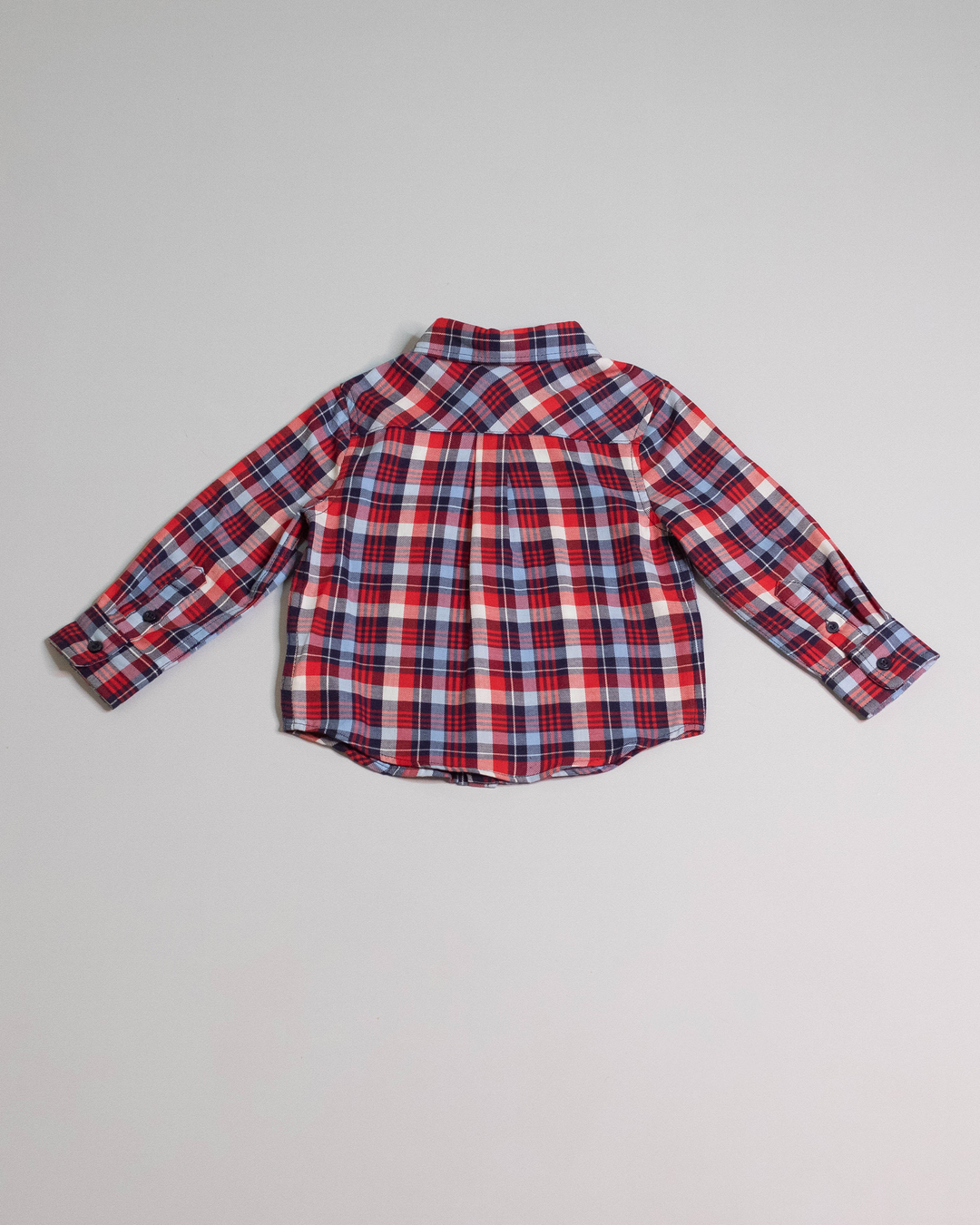 Camisa de flannel de cuadros Rojo