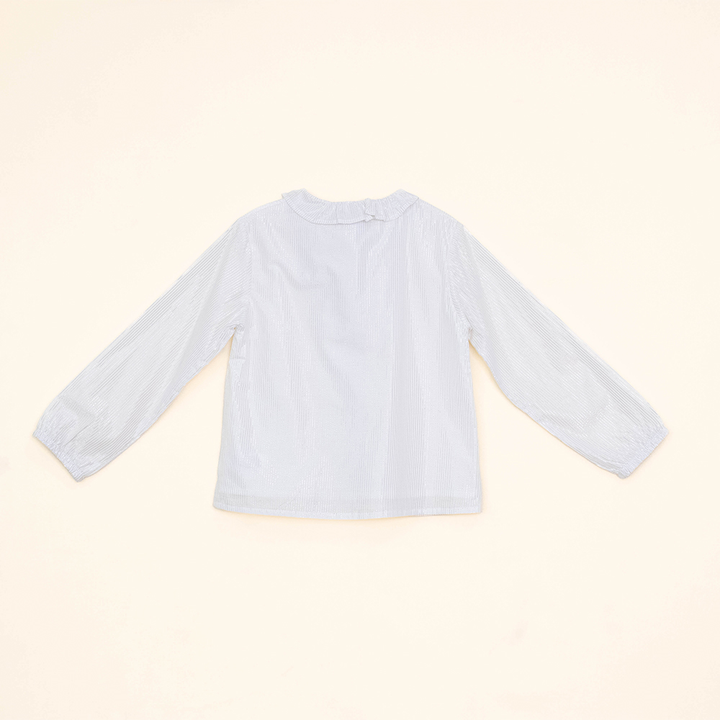 Blusa Con Rayas Plateadas Para Niña