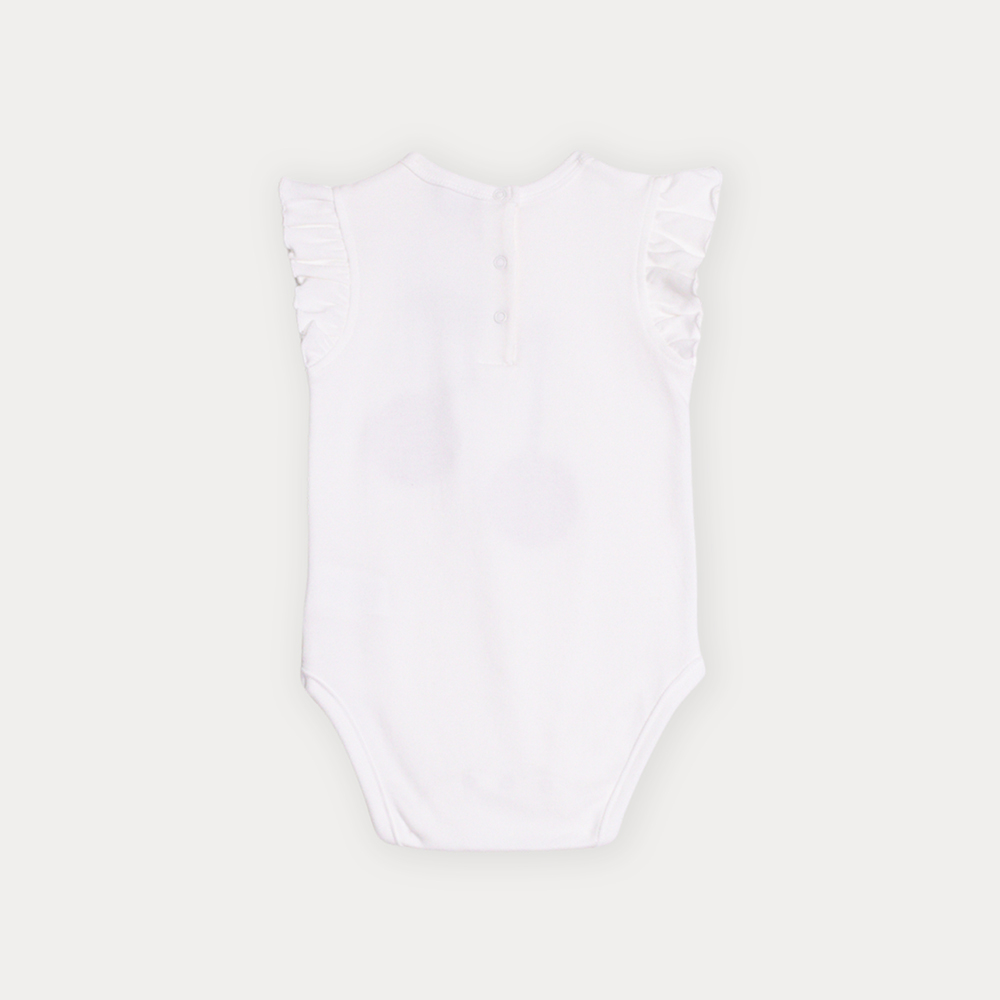 Body De Algodón Crema Con Gráfico De Cereza Para Bebe Niña