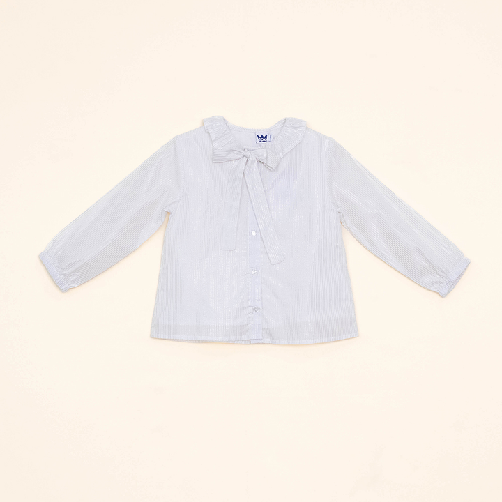 Blusa Con Rayas Plateadas Para Bebé Niña