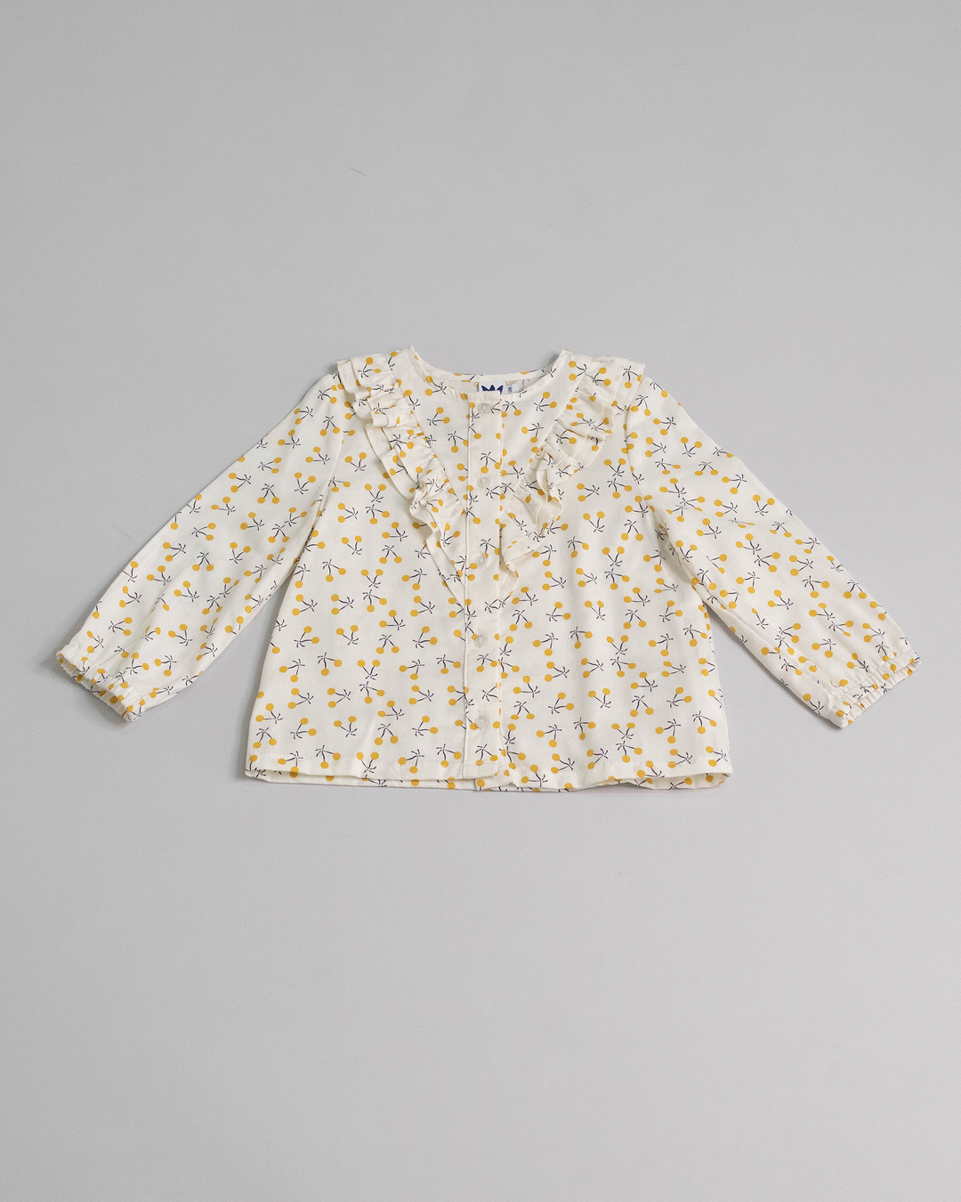 Blusa de flannel con estampado de cerezas