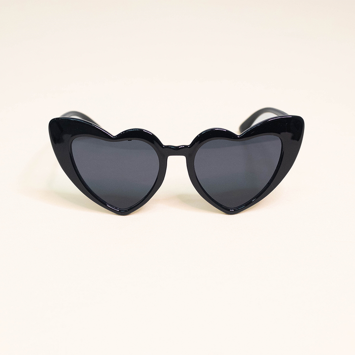 Lentes de Sol Negros de Corazón para Niña