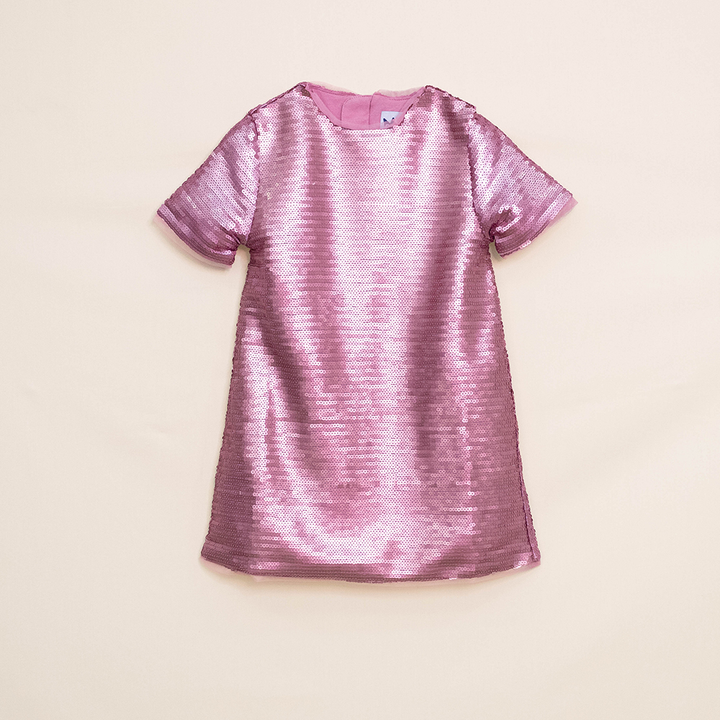 Vestido Rosado de Lentejuelas para Niña