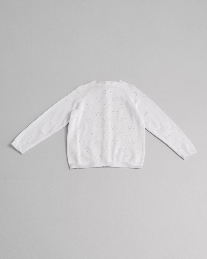 Cárdigan blanco de algodón