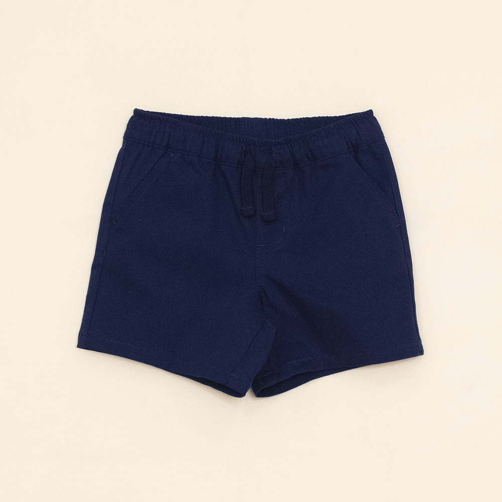 Short Azul Oscuro  de Algodón para Bebé Niño