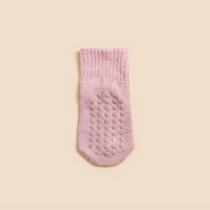 Media color Rosado con antirebalantes para Bebe Niña