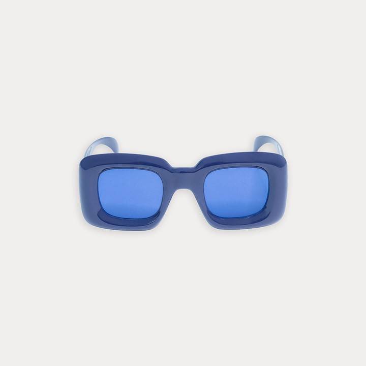 Lentes De Sol Cuadrados Azul Oscuro Para Niña
