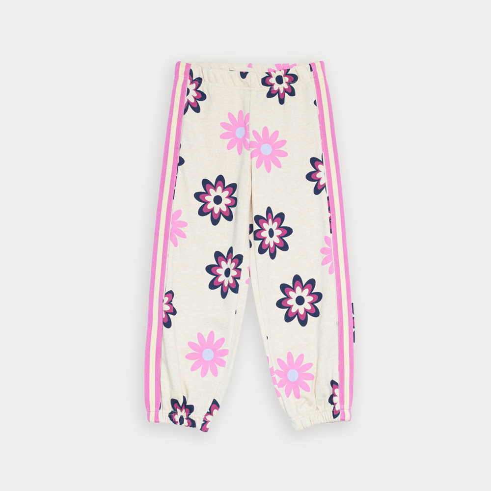 Mono De Algodón Amarillo Claro Con Estampado De Flores Para Niña