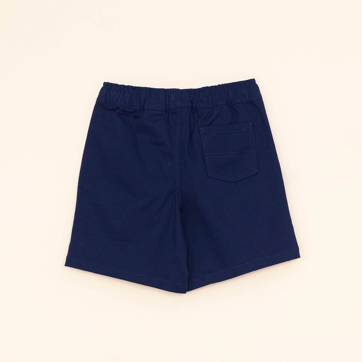 Short Azul Oscuro de Algodón para Niño
