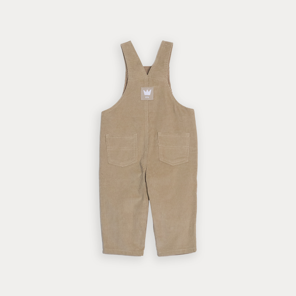 Braga De Corduroy Beige Larga Para Bebe Niño