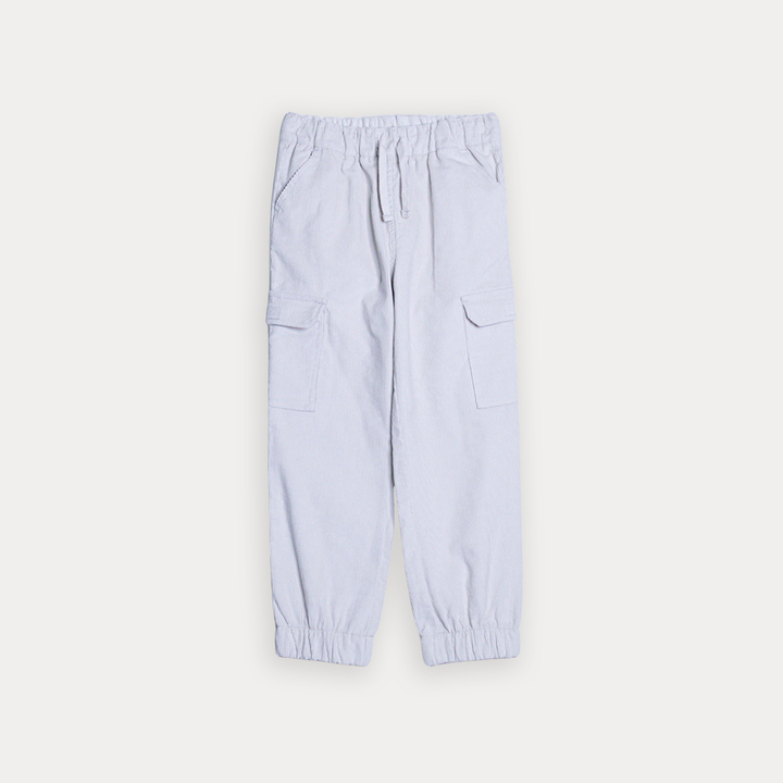 Pantalón Cargo De Corduroy Arena Con Elástico En La Cintua Para Niño