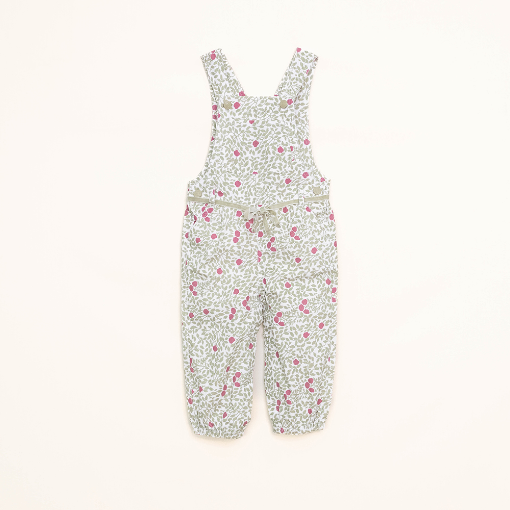 Braga Larga de Corduroy con Estampado Verde para Bebé Niña