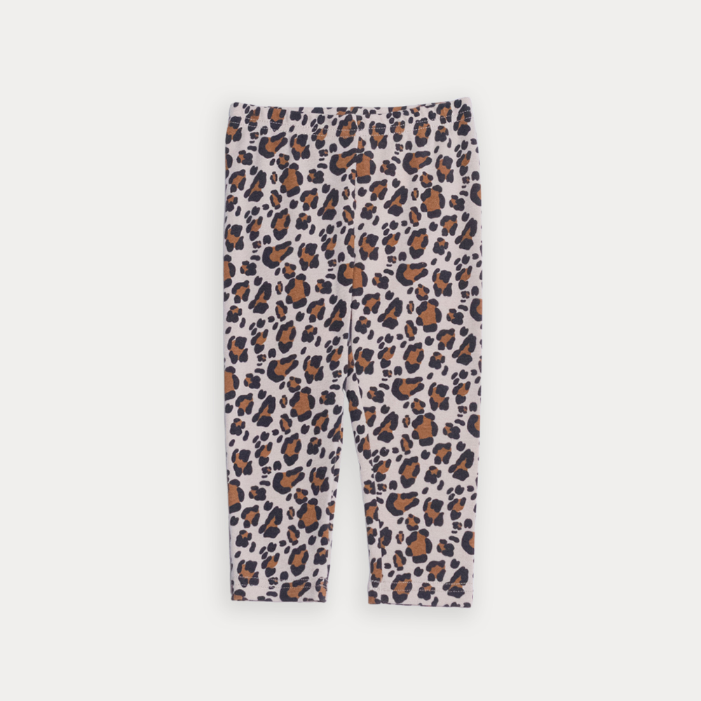 Legging De Algodón Con Estampado De Leopardo Para Bebe Niña