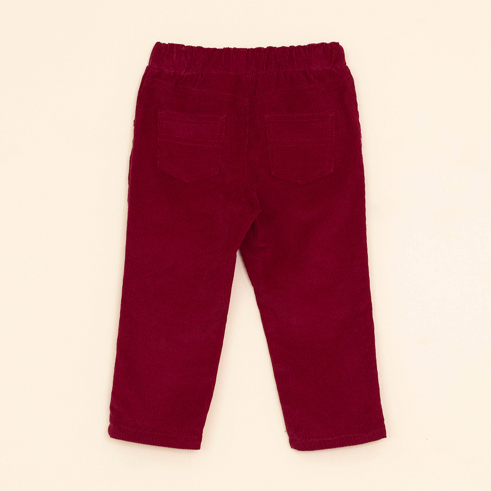 Pantalón Rojo Corduroy Para Bebé Niño