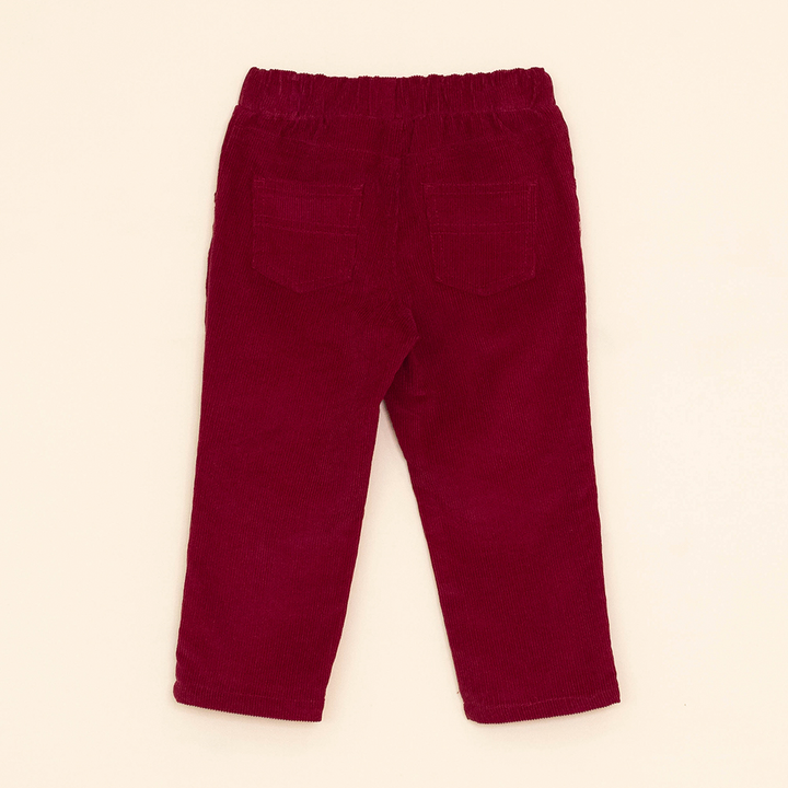 Pantalón Rojo Corduroy Para Bebé Niño