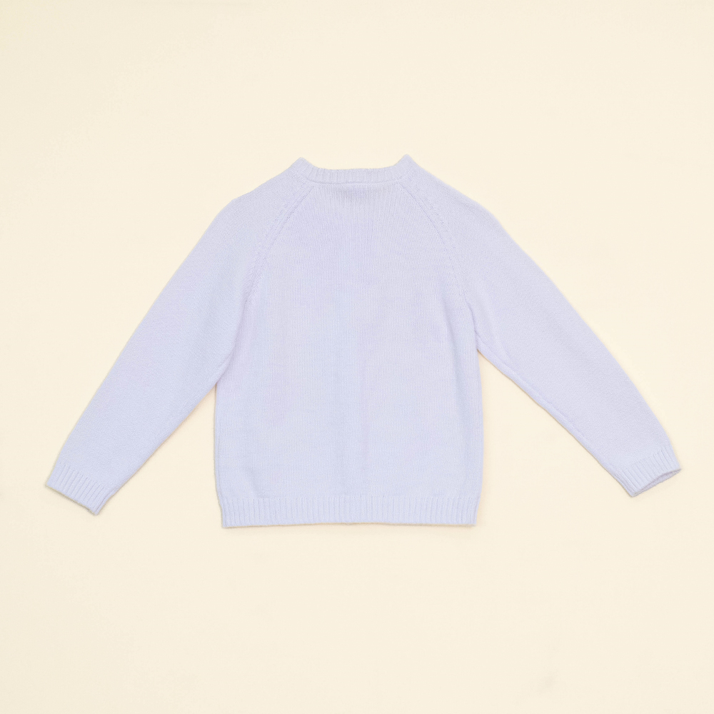 Cardigan Blanco con Lazo para Niña