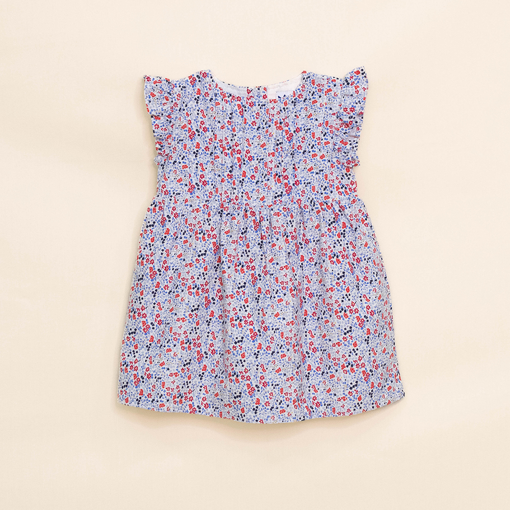 Vestido Corduroy De Flores Para Bebé Niña