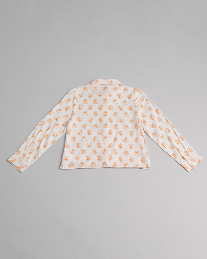 Camisa de popelina con estampado floral