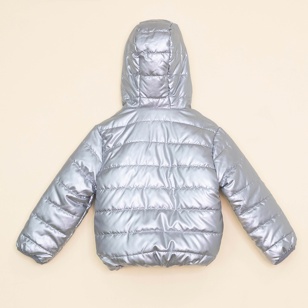 Chaqueta Plateada Para Niña