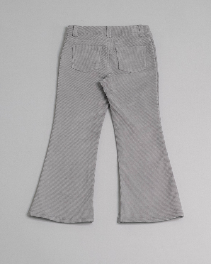Pantalón Gris de corduroy con aberturas