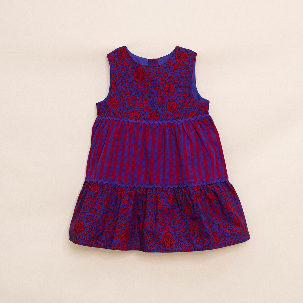 Vestido Rojo Y Morado  Bebé Niña